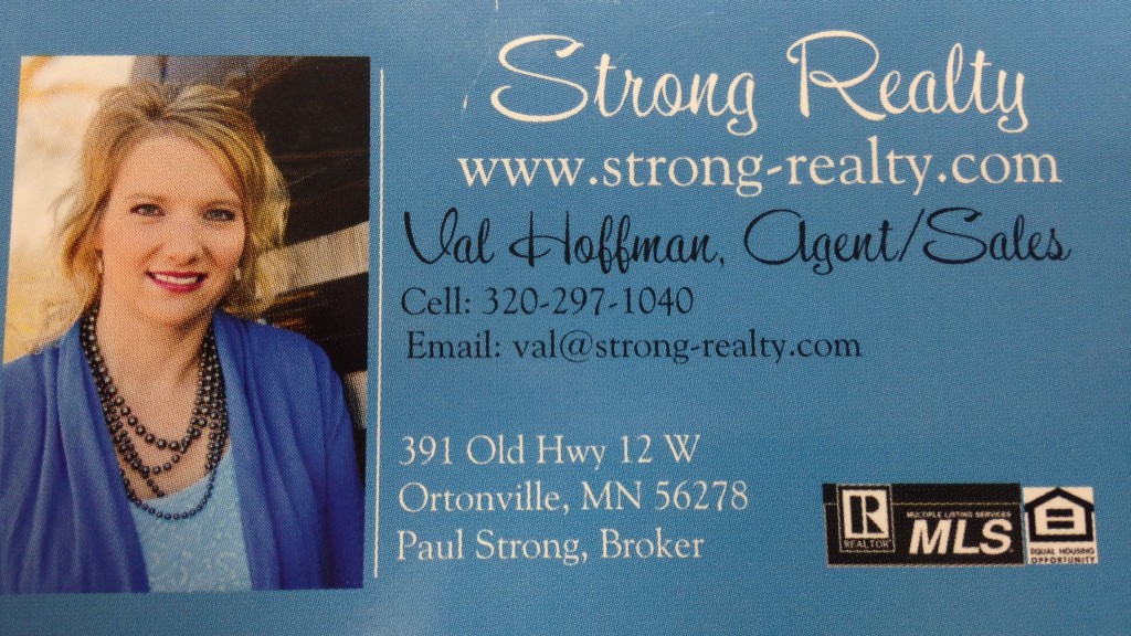 Strong Realty Val Hoffman Business Card